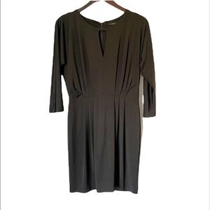 BOBI BLACK Luxe Liquid Jersey Gathered Mini Dress Black Medium